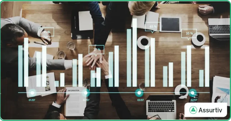 Employees making effective risk management strategies in their company meeting