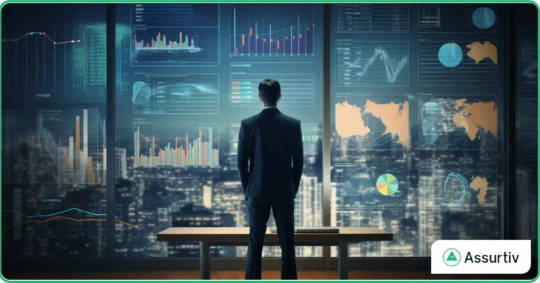 effective Cybersecurity Reporting data board analysis by a man