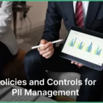 pii management policies an controls discuss by two employees on tablet