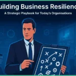 an associate showing business resilience data to his employees