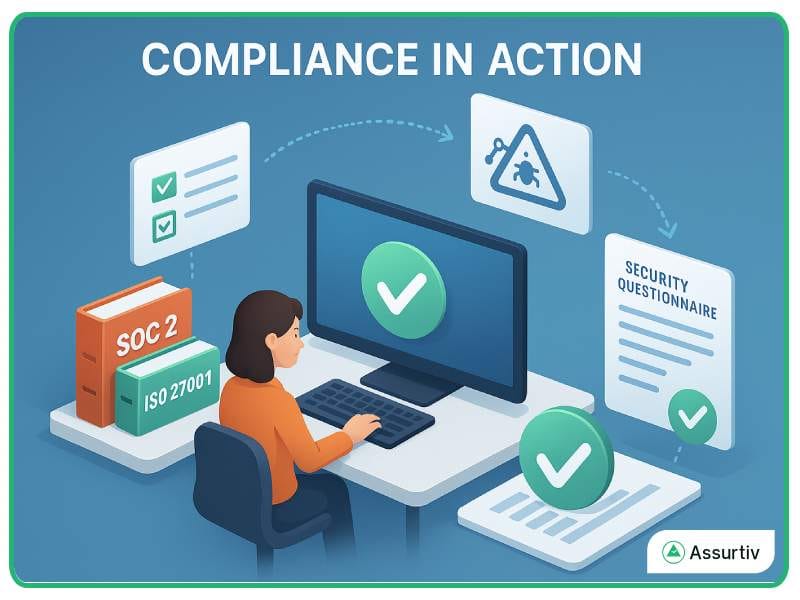 compliance in action example monitored by a girl employee