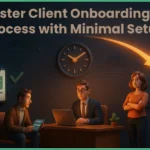 One client discussing with consultants regarding client onboarding process