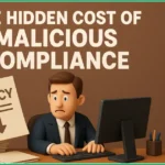 An employee getting worried by seeing the malicious compliance report by his leaders.