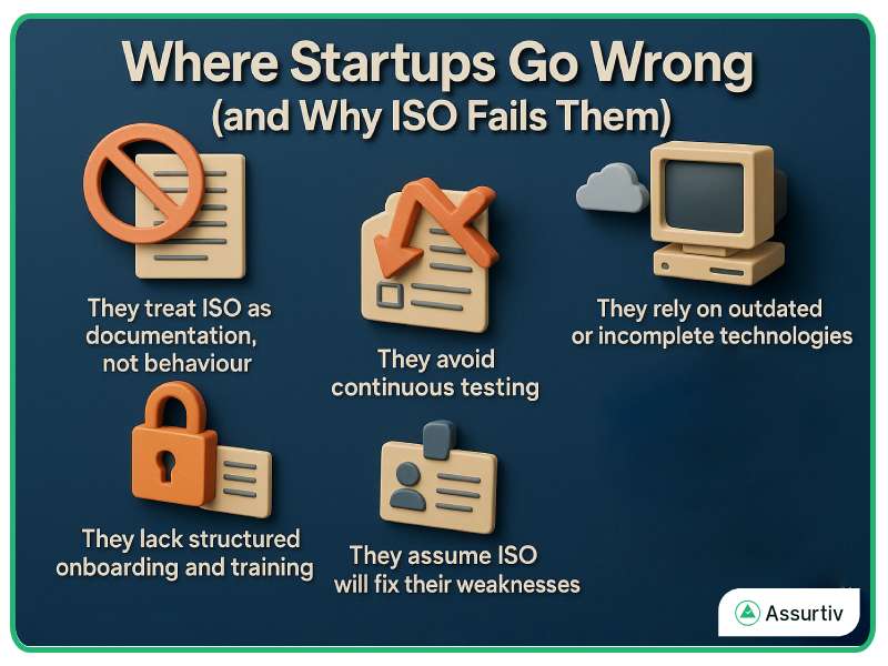 Why Startups fail with ISO described with major issues