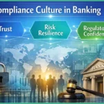 Compliance Culture in Banking few people discussing near a bank