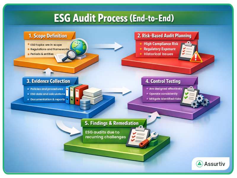 ESG audit process end to end described