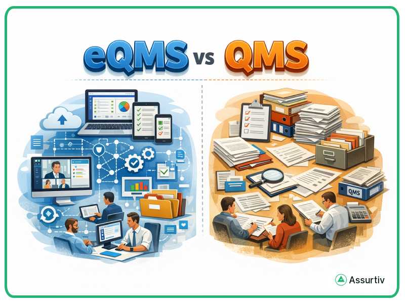 Employees working in eQMS and QMS framework