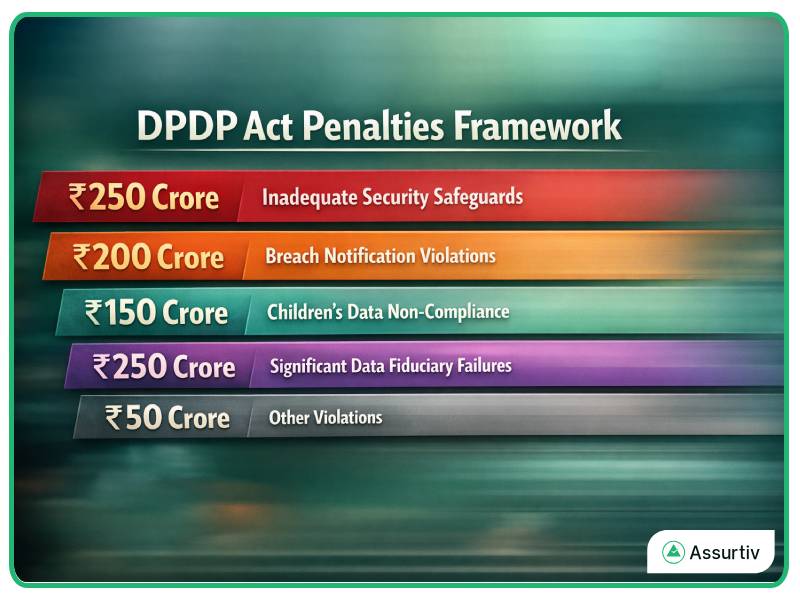DPDP Act penalties framework for different violations