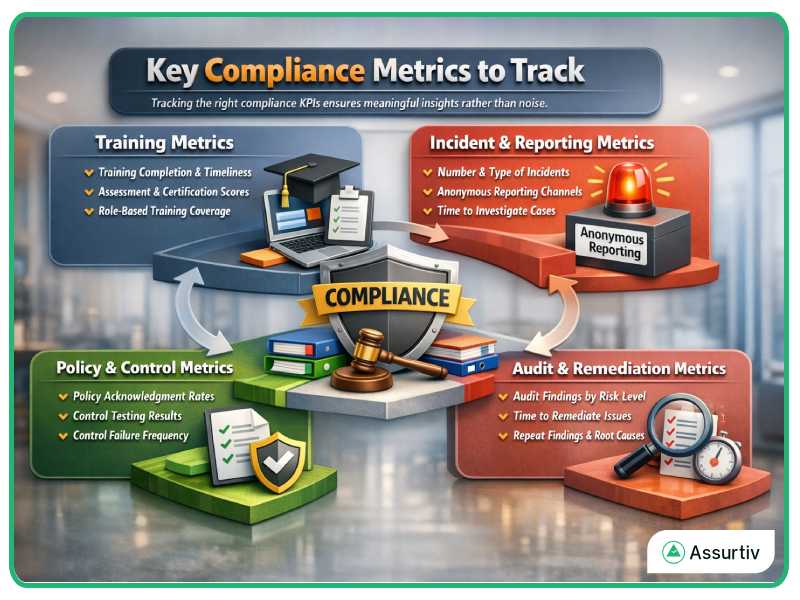 Key compliance metrics to track explained with four functions