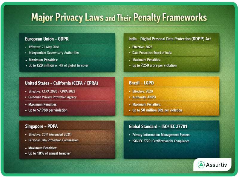 Major Privacy laws in different countries explained
