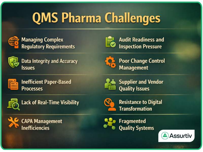 QMS Pharma challenges listed